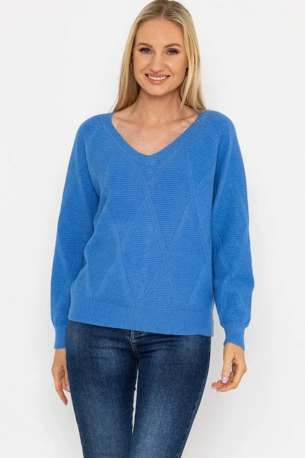 Pearl Back Knit In Blue