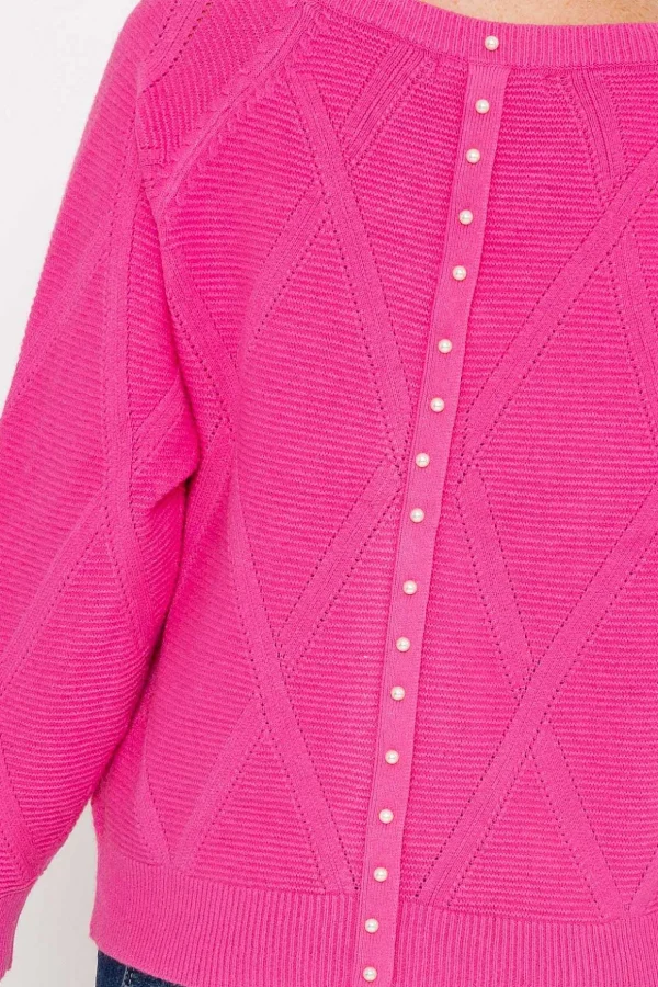Pearl Back Knit In Pink