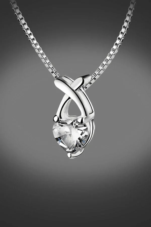 Pendant Clear Heart Stone