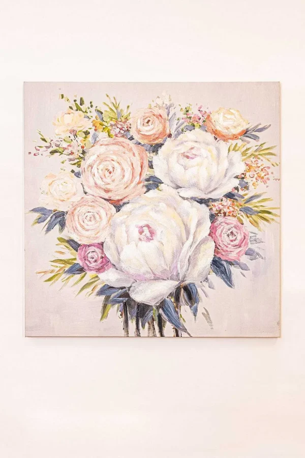 Peony Bouquet Canvas Wall Art