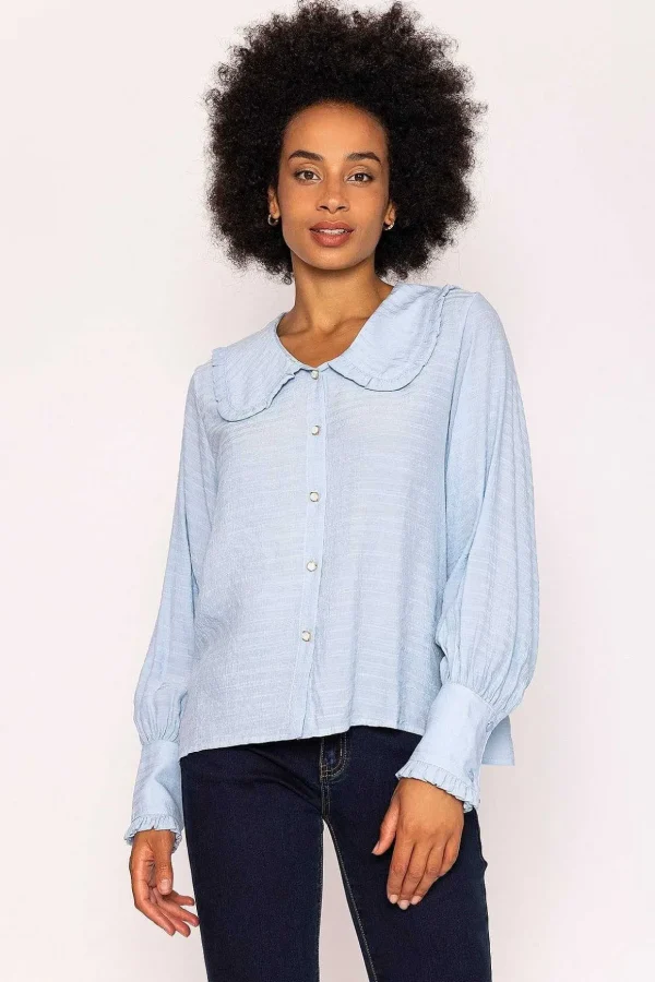 Peter Pan Blouse In Light Blue