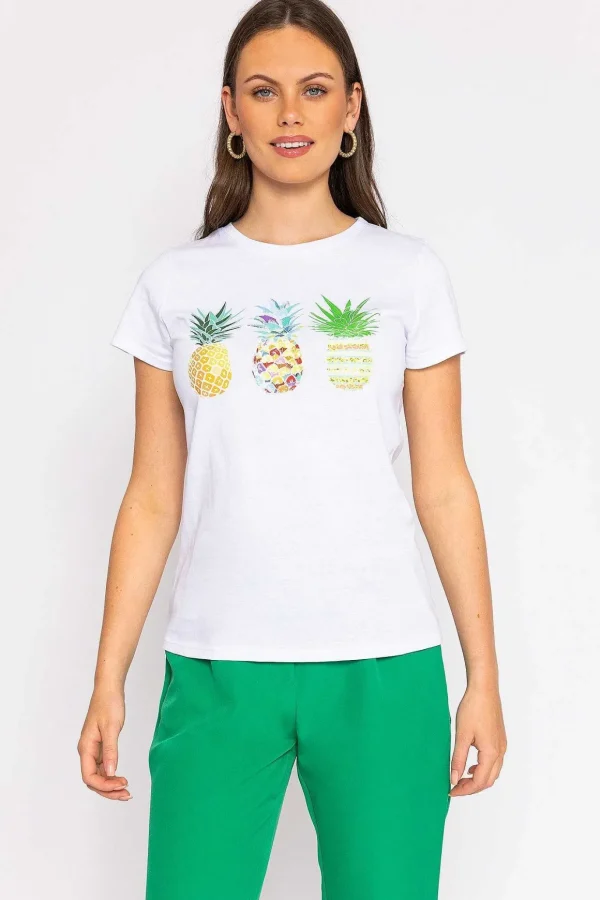 Pineapple Printed T-Shirt In White