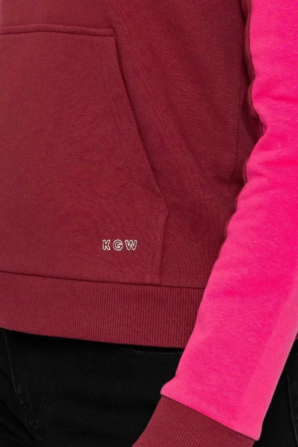 Pink 1/4 Zip Pocket Sweatshirt