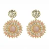Pink Aventurine Gemstone Statement Earrings