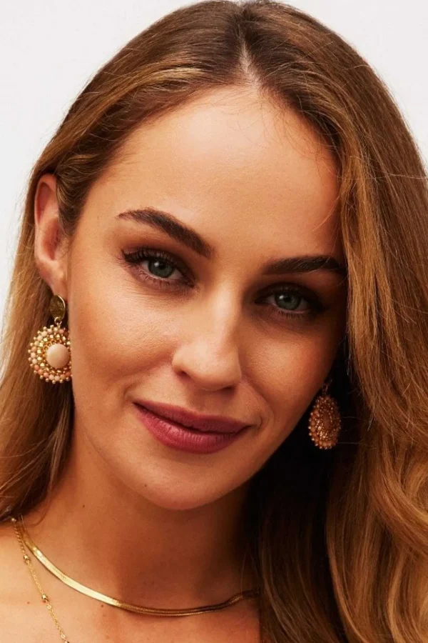 Pink Aventurine Gemstone Statement Earrings