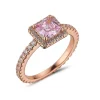 Pink Cz Rose Gold Ring Size 7