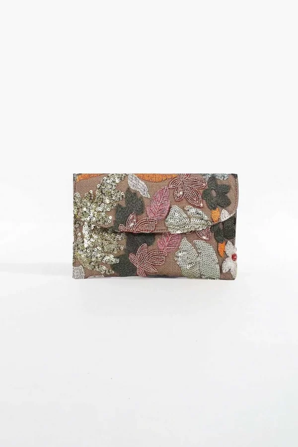 Pink Embellished Clutch Bag