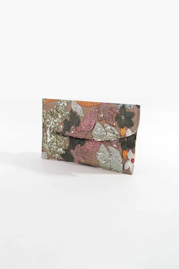 Pink Embellished Clutch Bag
