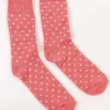 Pink Fairisle Cosy Socks In Box