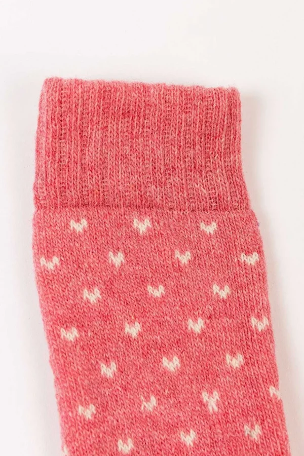 Pink Fairisle Cosy Socks In Box