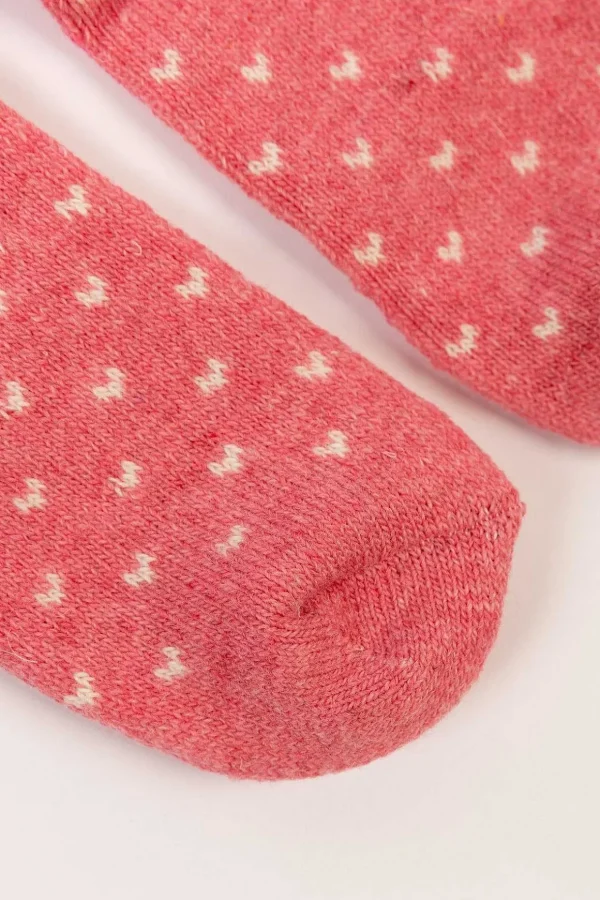 Pink Fairisle Cosy Socks In Box