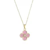 Pink Floral Pendant Necklace