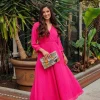Pink Hannah Midi Dress