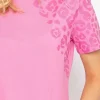 Pink Leopard Cotton T-Shirt
