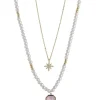 Pink Opal & Pearl Necklace