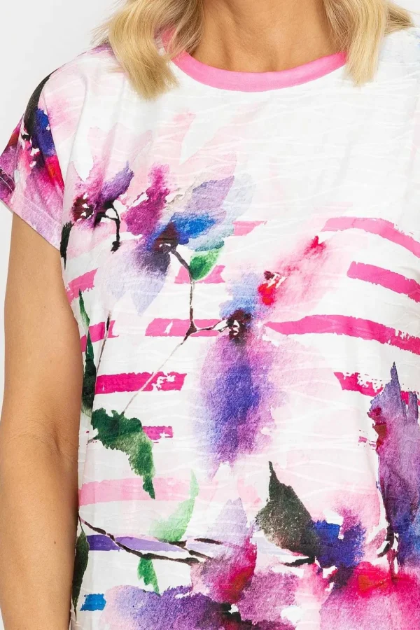 Pink Printed Jersey Top
