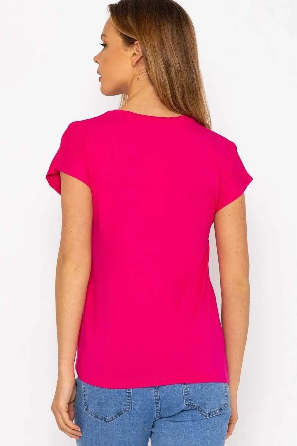 Pink Side Ruched Detail Top