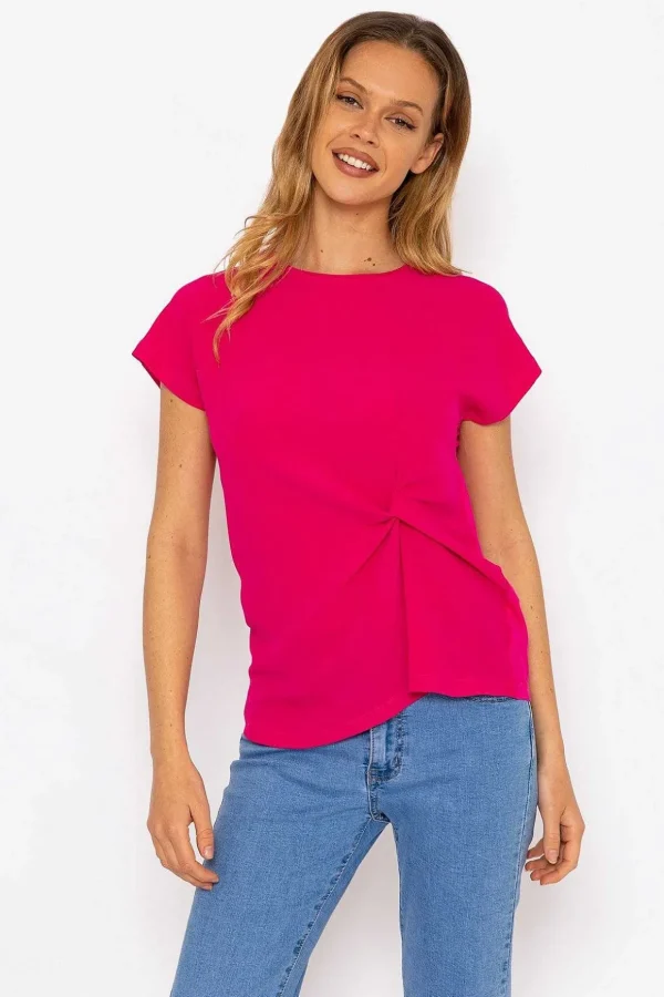 Pink Side Ruched Detail Top