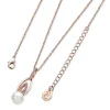 Pink Stone Flame Drop Pendant