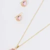 Pink Teardrop Necklace