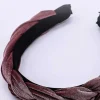 Pink Velvet Plaited Hairband