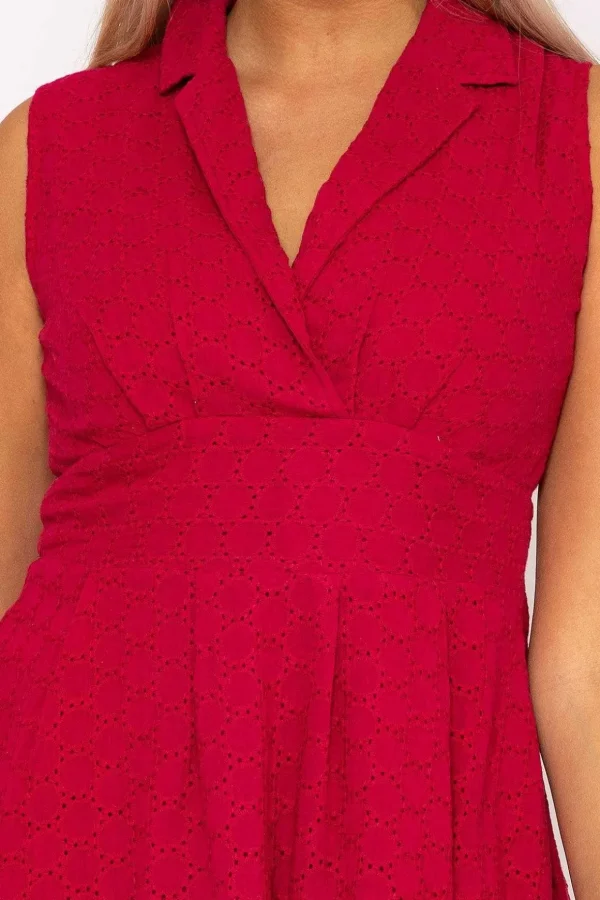 Pink Wrap Broderie Mini Dress
