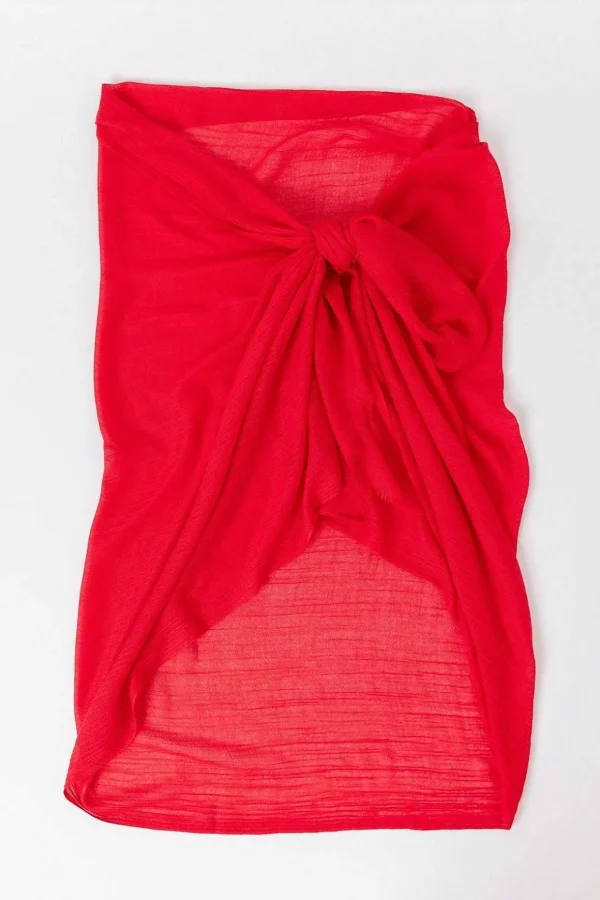 Plain Scarf In Red