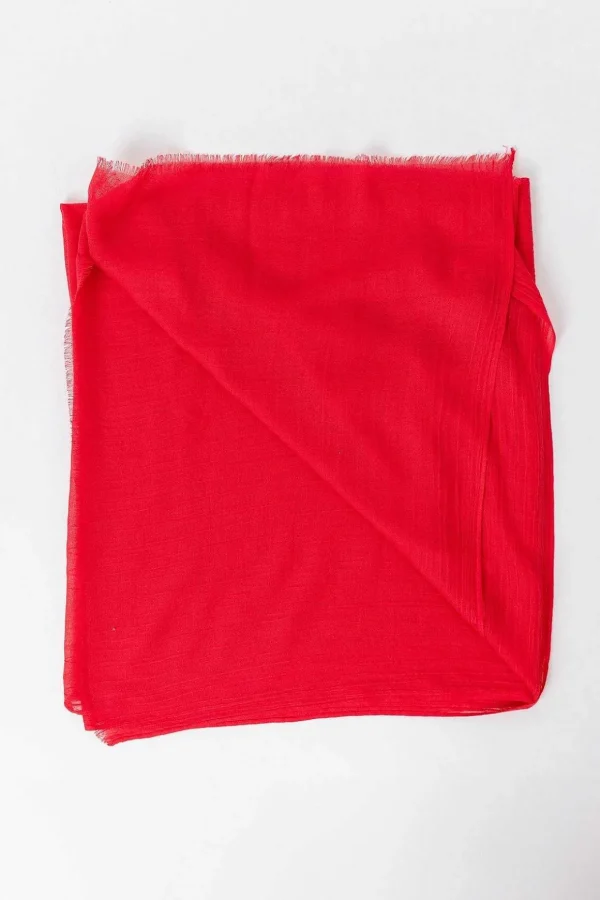 Plain Scarf In Red