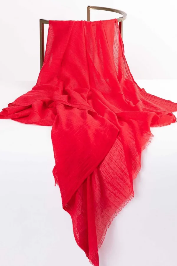 Plain Scarf In Red