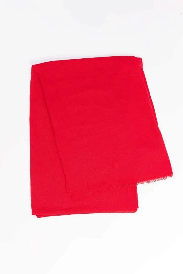 Plain Scarf In Red