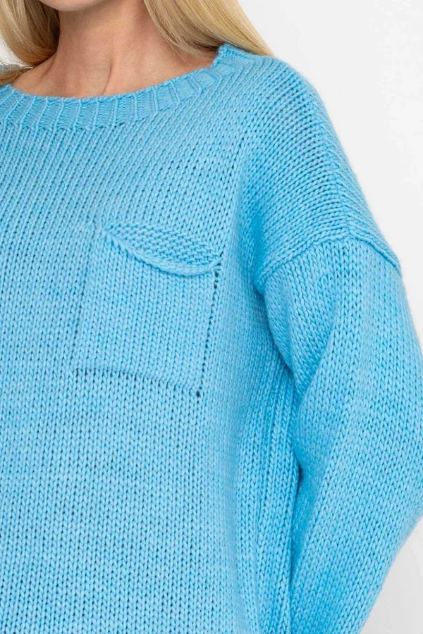 Pocket Knit In Blue