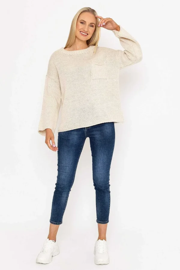 Pocket Knit In Ecru