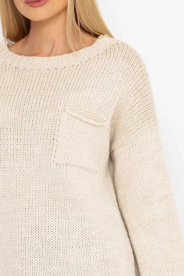 Pocket Knit In Ecru