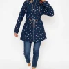 Polka Dot Print Bonded Jacket
