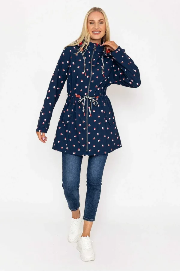 Polka Dot Print Bonded Jacket