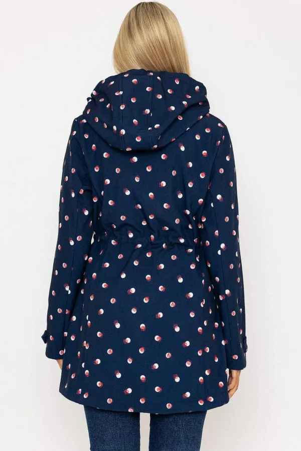 Polka Dot Print Bonded Jacket