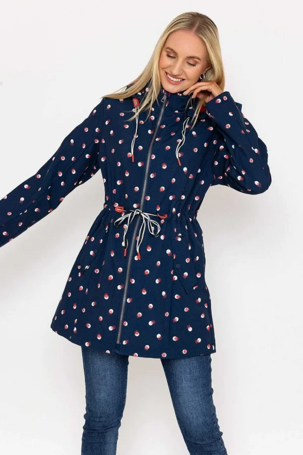 Polka Dot Print Bonded Jacket