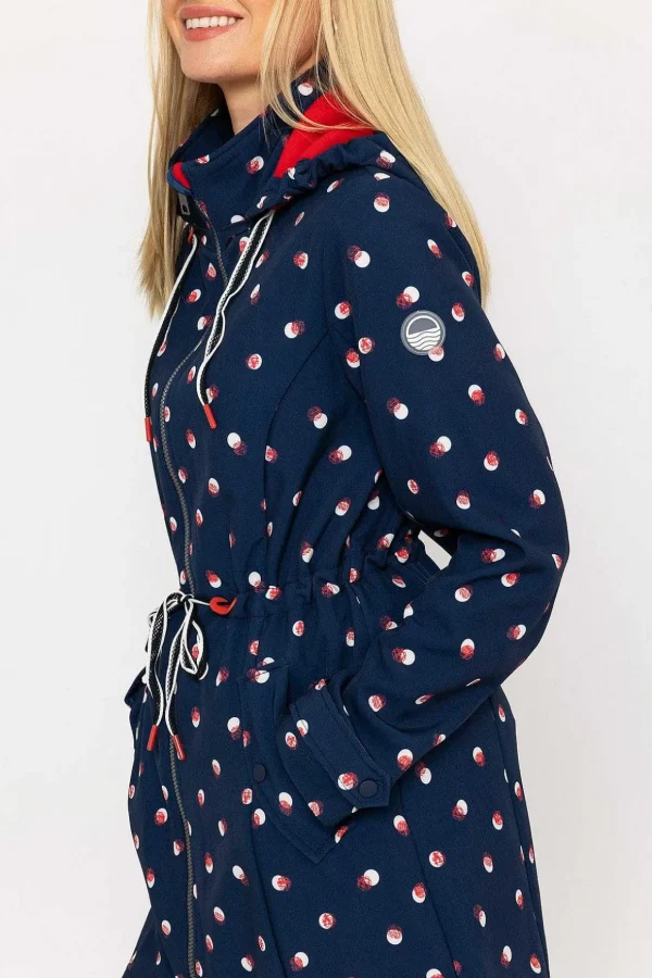 Polka Dot Print Bonded Jacket