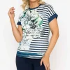 Printed Blue Top
