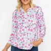 Printed Jersey Top In Pink