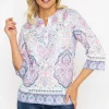 Printed Plaquet Top In Pink