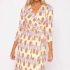 Printed Red Jersey Dress