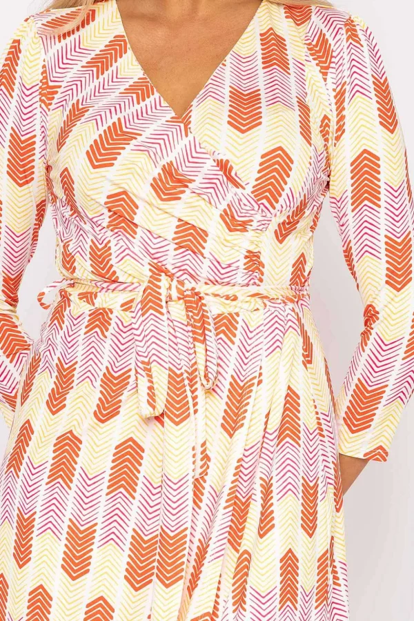 Printed Red Jersey Dress