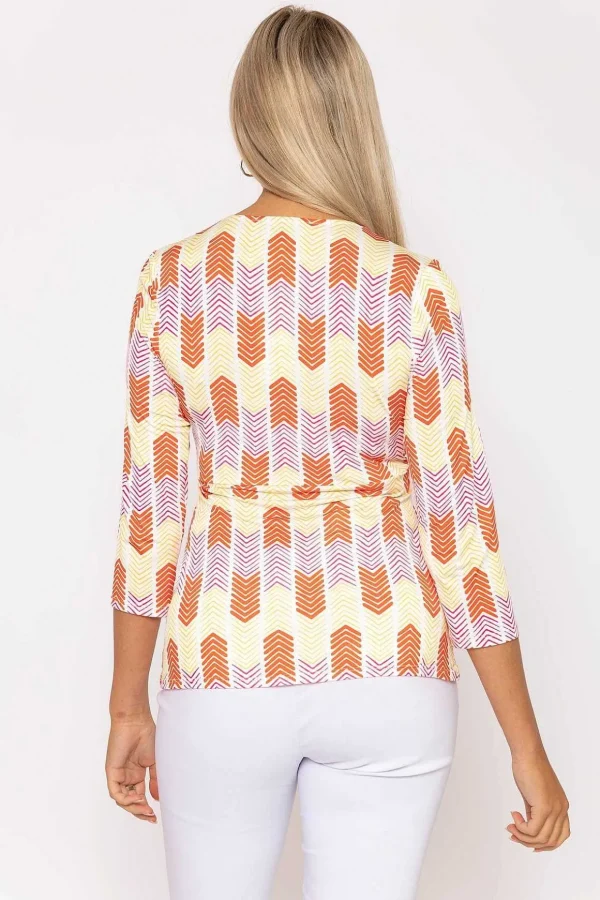 Printed Red Jersey Top