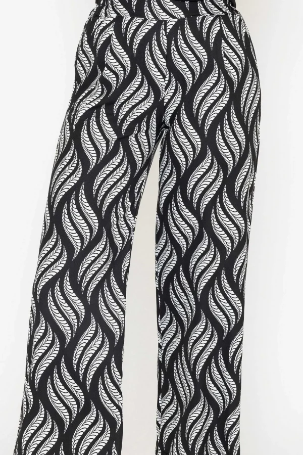Printed Trousers In Black & White