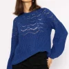 Puff Sleeve Knit In Cobalt