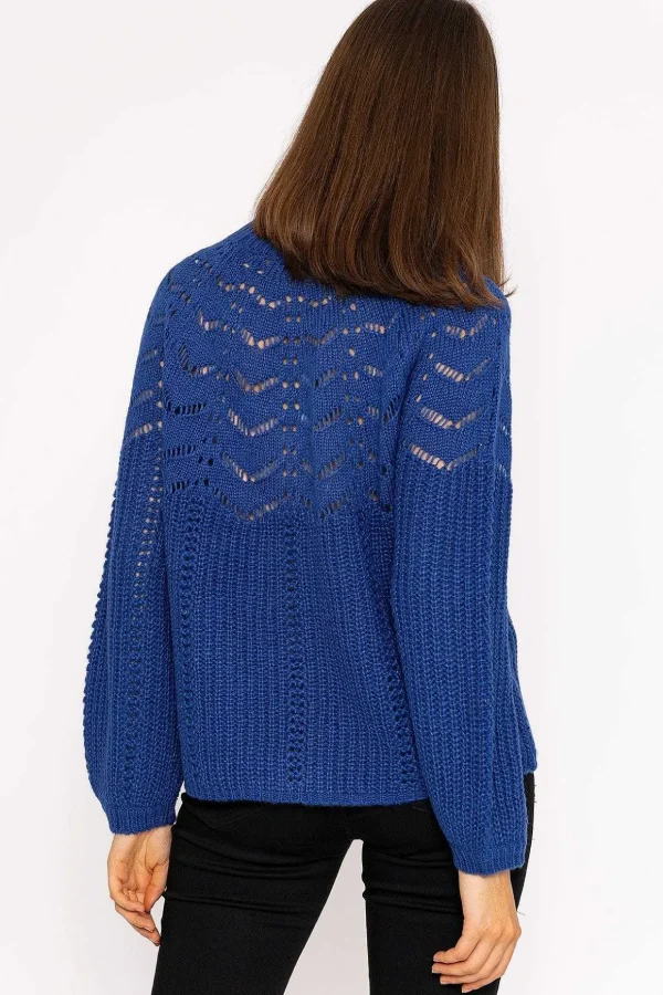 Puff Sleeve Knit In Cobalt