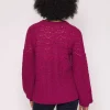 Puff Sleeve Knit In Fuschia