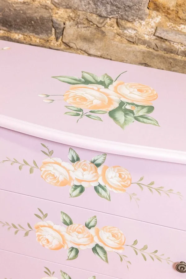 Purple Floral 3 Drawer Dresser