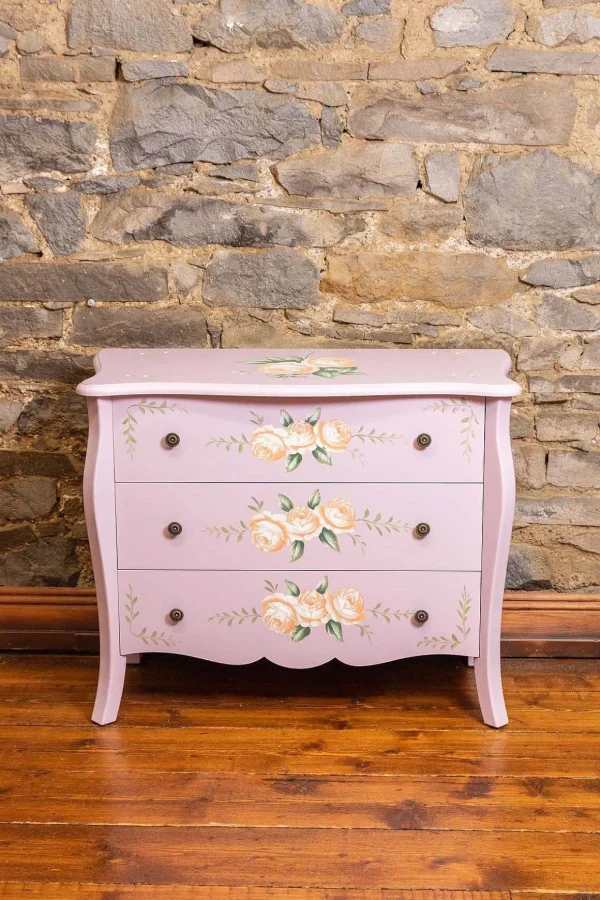 Purple Floral 3 Drawer Dresser